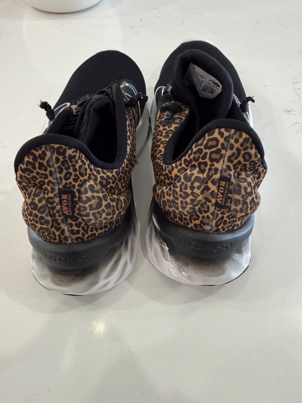 New Balance Women’s Black Sneakers with Leopard Accents - Picture 2 of 6
